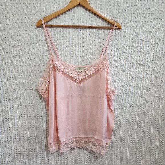 Ryegrass Plus Size Light Pink Lace Cami/ Tank top Size 2X - Picture 3 of 15